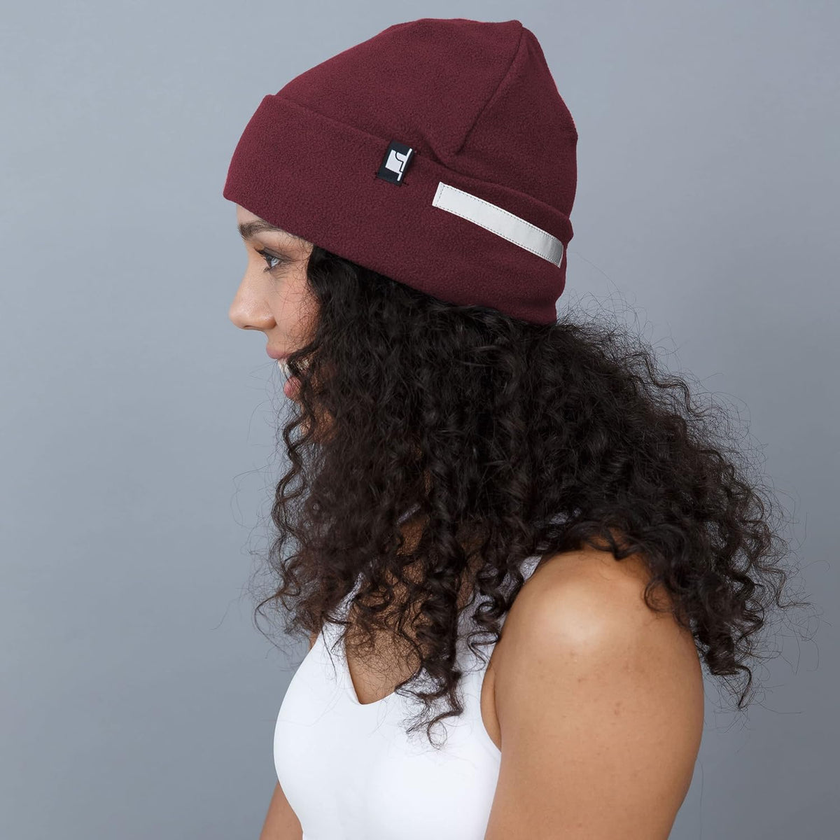 The Hat Depot Fleece Winter Functional Beanie Hat Cold Weather-Reflective Safety for Everyone Performance Stretch