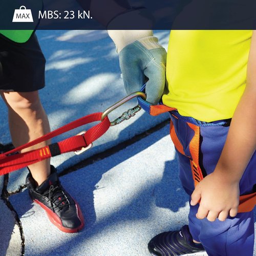 Kids' Fusion Adjustable Outdoor Strap Kit – Padded Belt with Leg Loops for Tree Adventures & Indoor Play – Blue/Orange