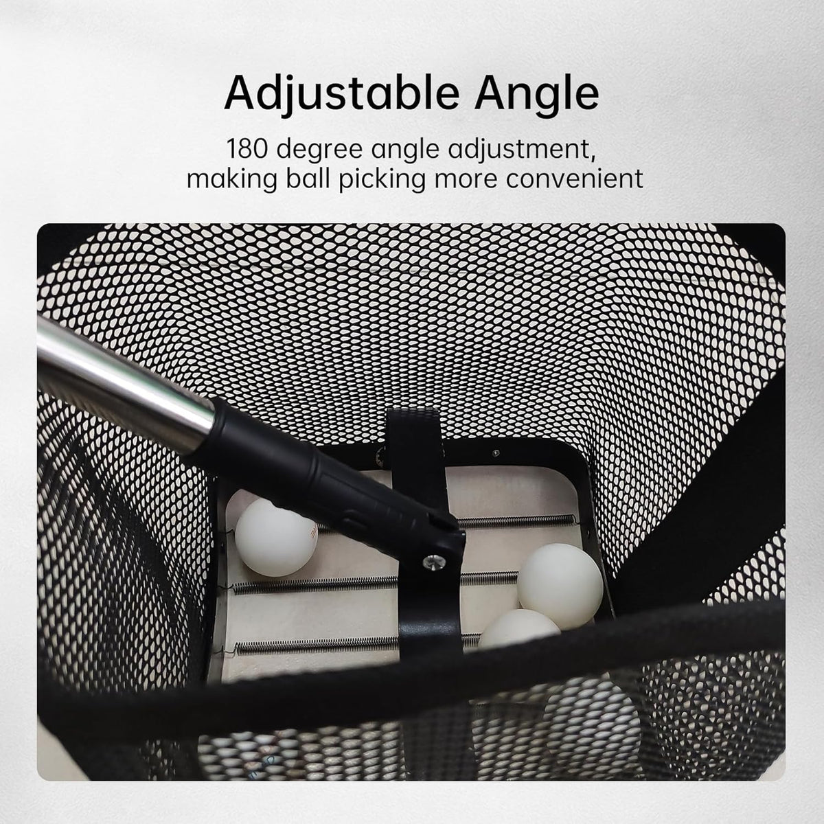 PONGBOT Ping Pong Ball Collector - Retractable Design Holds Over 150 Balls | Ideal for Easy Storage