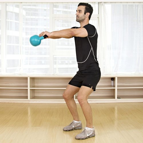 JFIT Kettlebell Weights - Durable Vinyl Coated Iron for Enhanced Strength Training | 10 lbs