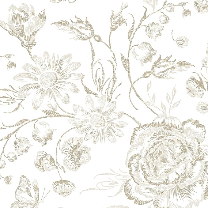 Yasinet Peel and Stick Wallpaper Boho Floral Wallpaper Vintage Floral Contact