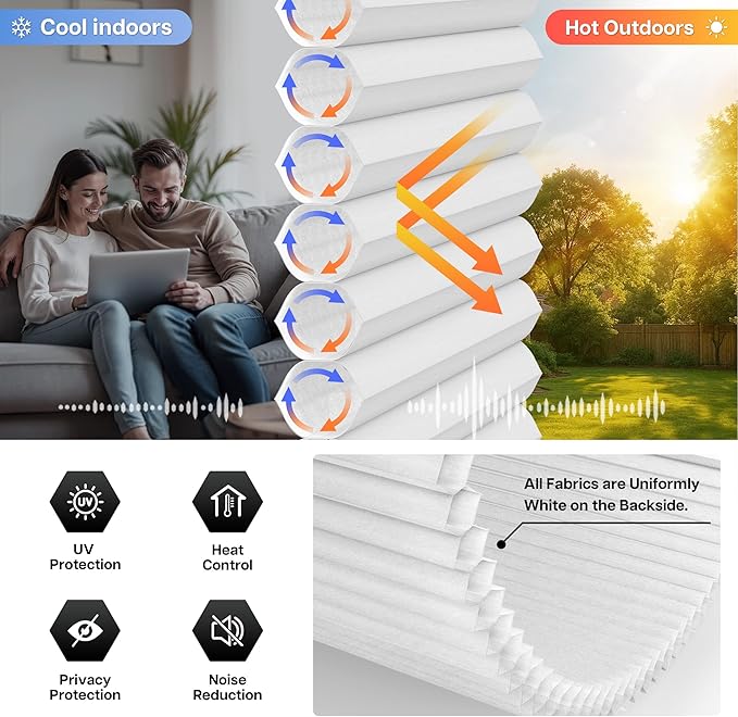LazBlinds Cordless Cellular Shades