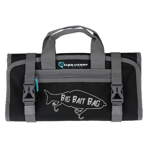 Evolution Fishing Big Bait Bag - 14 in., Roll-Up Lure Bag, Durable, Portable Storage for Large Baits & Gear