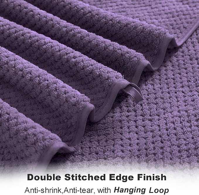 Extra Large Bath Towel Sheet Set 35x70 Inches - Oversized Bath Towels Set,Large Microfiber - Quick Dry,Lightweight,Super Soft,Highly Absorbent Towel Set for Bathroom,Pack of 4(Russian Violet)
