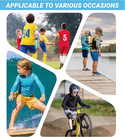 5T to Youth UPF 50+ Long Sleeve Rash Guard - Boys and Girls UV Protection Moisture Wicking Athletic T-Shirt