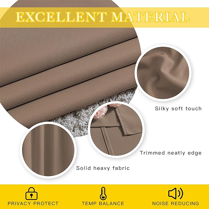 NICETOWN Blackout Blinds for Patio Door, Sliding Door Insulated Blackout