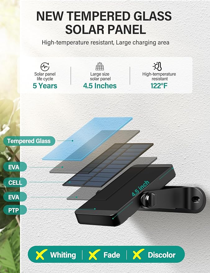 COXSENI Solar Wall Lights Outdoor with Remote Control, Large Battery, 6 Color Modes, Warm/Cool White, RGB, IP65 Waterproof 360° Adjustable Angle for Fence Porch Yard Deck Step, 4 Pack