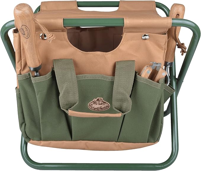 Esschert Design Canvas Tool Bag and Stool Carry-all