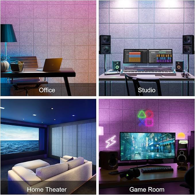 Sonicism 22 Pack Acoustic Wall Panels