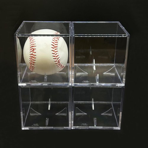 Baseball & Golf Ball Display Case - Clear Acrylic Cube for Memorabilia Storage | Standard Size