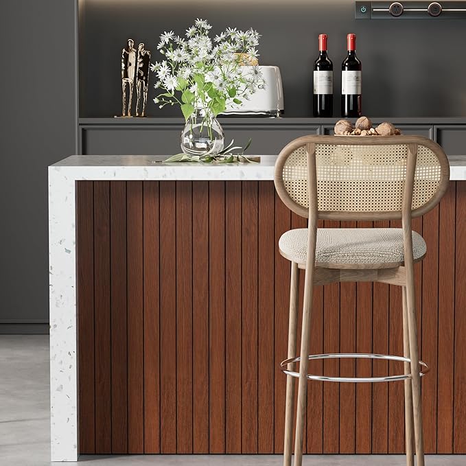 Arthome Peel and Stick Slat Wall Panels 15.7 "x120, Self-Adhesive PVC Wood