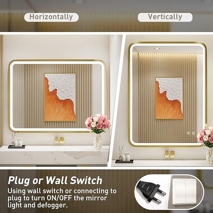 28x36 Inch LED Bathroom Mirror