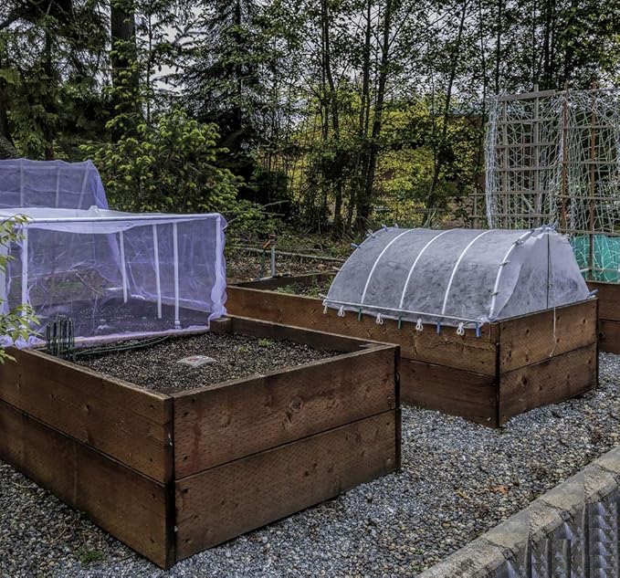 Garden Insect Netting Pest Barrier: 10'x90' Bug Netting for Garden Protection Mosquito Net Fine Mesh Cicada Tree Net Greenhouse Row Cover for Crops Plants Vegetables Flowers Fruits Silver