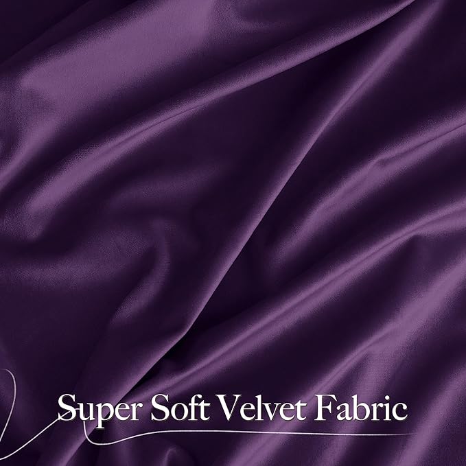 NICETOWN Purple Blackout Curtains