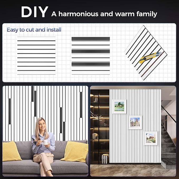 BSHEAD 8 Pack 2-Layer Large Soundproof Wall Panels, 15.7 x 15.7 x 0.43 in Sound