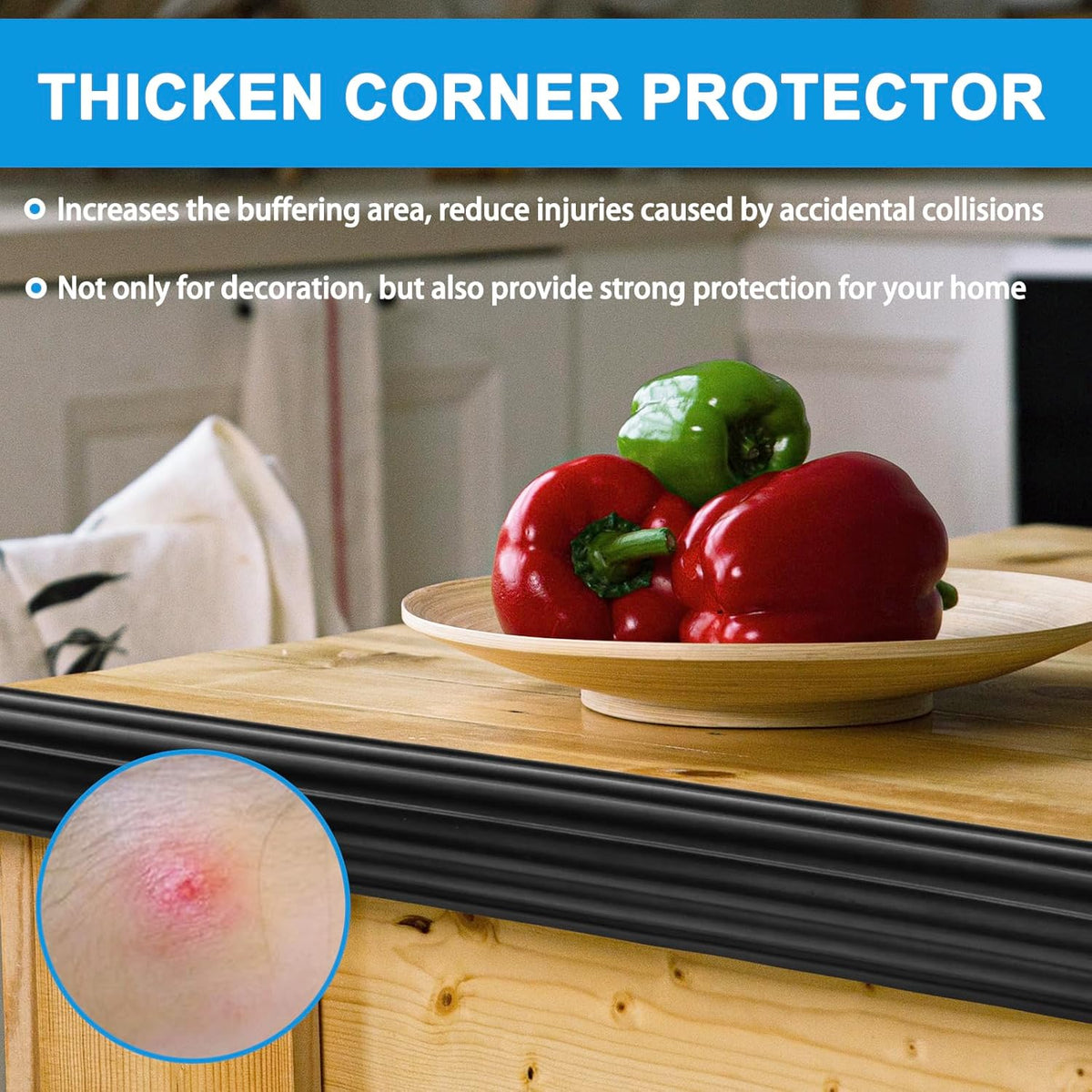 Wall Corner Protector Peel and Stick Corner Trim Molding Flexible Inside & Outside Wall Edge Guard Self Adhesive Moulding Trim for Edge Use, Black, 2.3” W x 40’ L