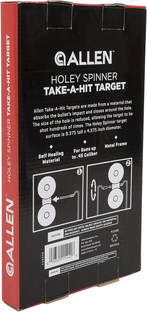 EZ-Aim™ Shooting Gallery Self-Healing Spinner Target, Gong Target by Allen®, 12-14 Inches Tall, Shooting Targets, Gun - Rifle - Pistol - Airsoft - BB Gun - Air Rifle, Orange