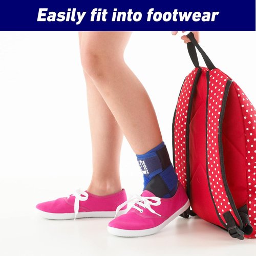 Neo-G Ankle Brace for Kids - Adjustable Support for Joint Pain & Injuries - Class 1 Medical Device - Blue