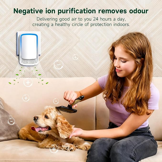Plug In Air Ionizer Purifier for Home (6 Pack), Negative Ion Generator, Quiet Air Freshener for Bedroom, Office, Kitchen, Portable Air Filter, Mini Air Cleaner