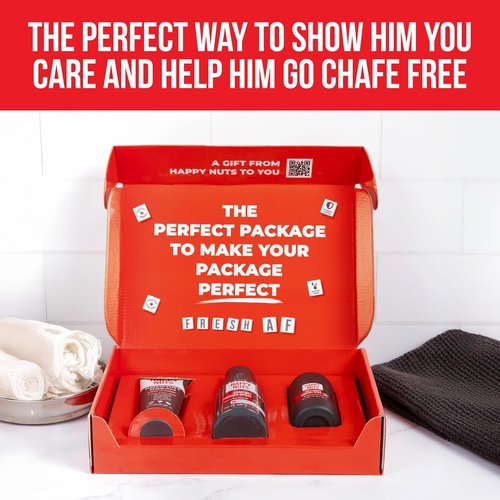 HAPPY NUTS - Anti-Chafing Deodorant Essentials Bundle Kit | Stay Fresh All Year for Men