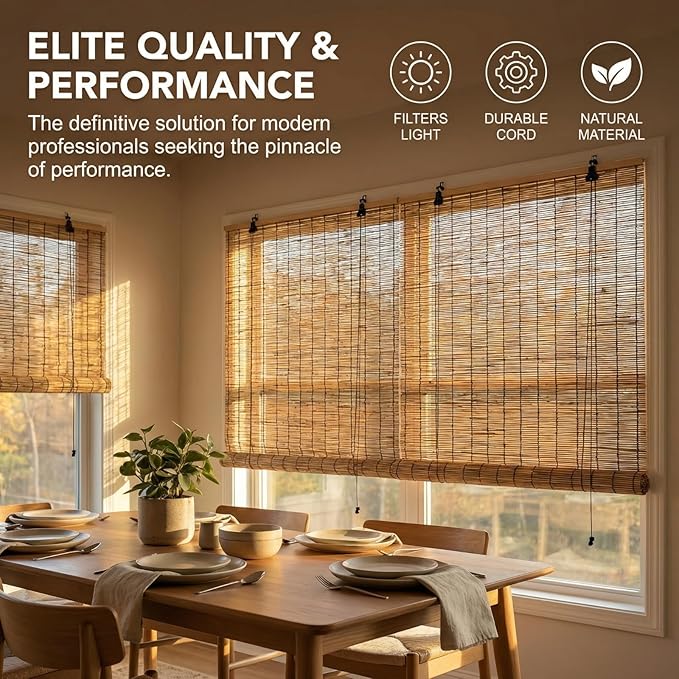 Bamboo Blinds for Interior Windows, Custom Bamboo Shades for Indoor Windows