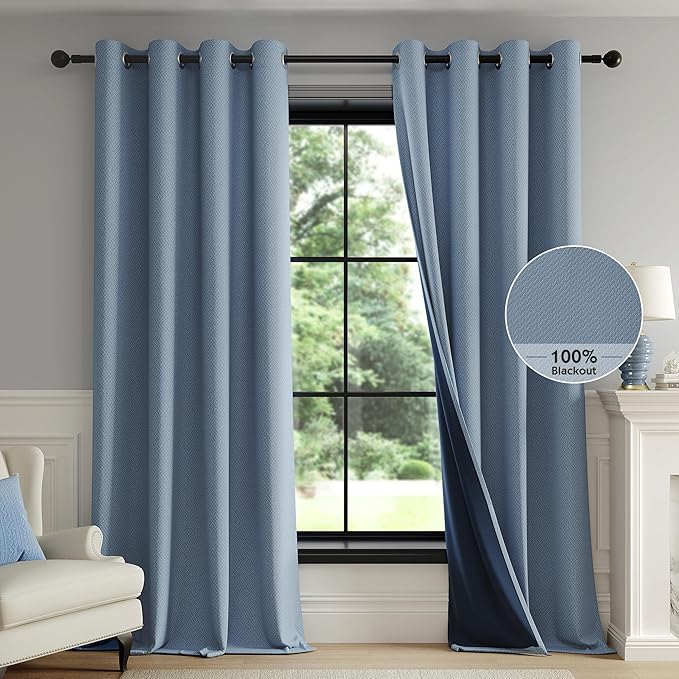 FMFUNCTEX 100% Blackout Curtains