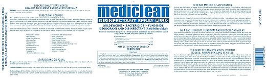 PRORESTORE Mediclean Disinfectant Spray Plus, Professional Broad-Spectrum Disinfectant for Mold, Mildew, Kills Organisms that Cause Odor, Decontaminate after Floods, MDSP, 1-Gal, 4 Pk (221522000)