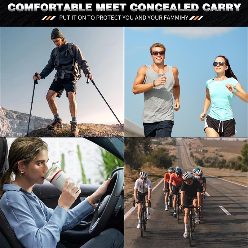 Mostcomtac Belly Band Holster for Men & Women - Comfortable Carry Gun Holster with Breathable Neoprene, Fits Glock 17-43X, Taurus, Ruger LCP, S&W M&P Shield for Most Pistols and Revolvers