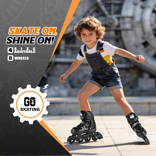 2PM SPORTS Inline Skates - Adjustable Light-Up Roller Skates for Kids Ages 5-12 | Perfect for Beginners
