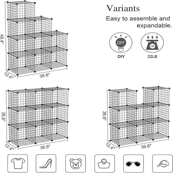 C&AHOME Wire Cube Storage