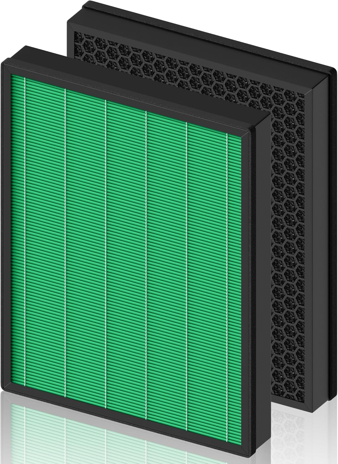 400/400S Replacement Filter for Coway AIRMEGA Max2 400 400S 400(G) 400S(G) Air Purifier, Max2 Green True HEPA and Active Carbon Filter Set, AP-2015-FP, 2 Pack
