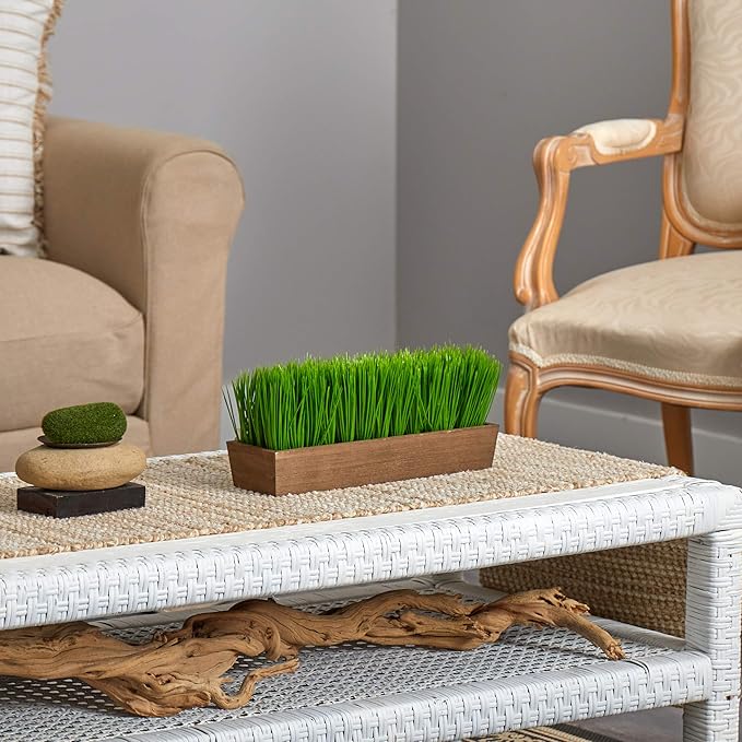 12in. Grass Artificial Plant in Decorative Planter