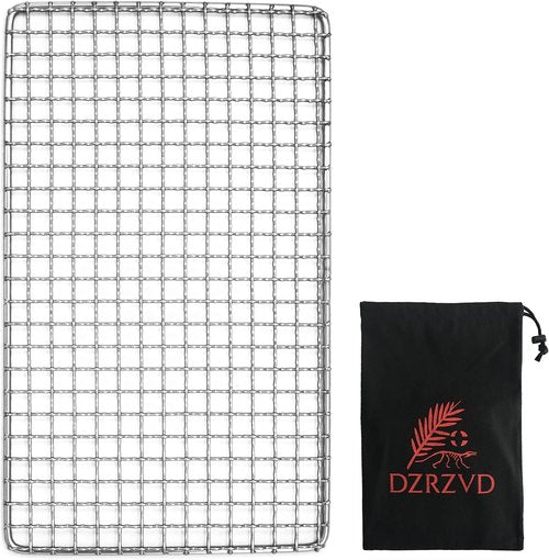 DZRZVD-The Bushcraft Backpacker's Grill Grate - Welded Stainless Steel Mesh (Camping Fire Rated)