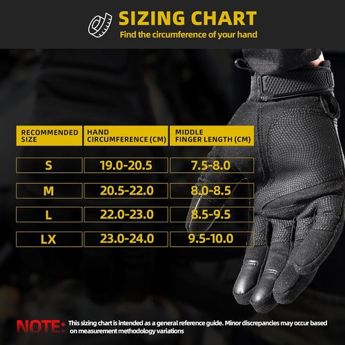 AXBXCX Motorcycle Gloves for Men - Ultimate Protection & Touchscreen Capability | Durable Outdoor Gear