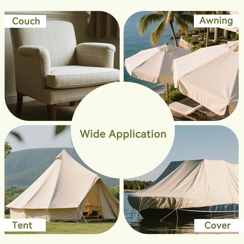 Besezx Canvas Repair Tape - Waterproof Self-Adhesive Fabric Patch for Outdoor Gear | 3x79 Inches (Rice Coffee)