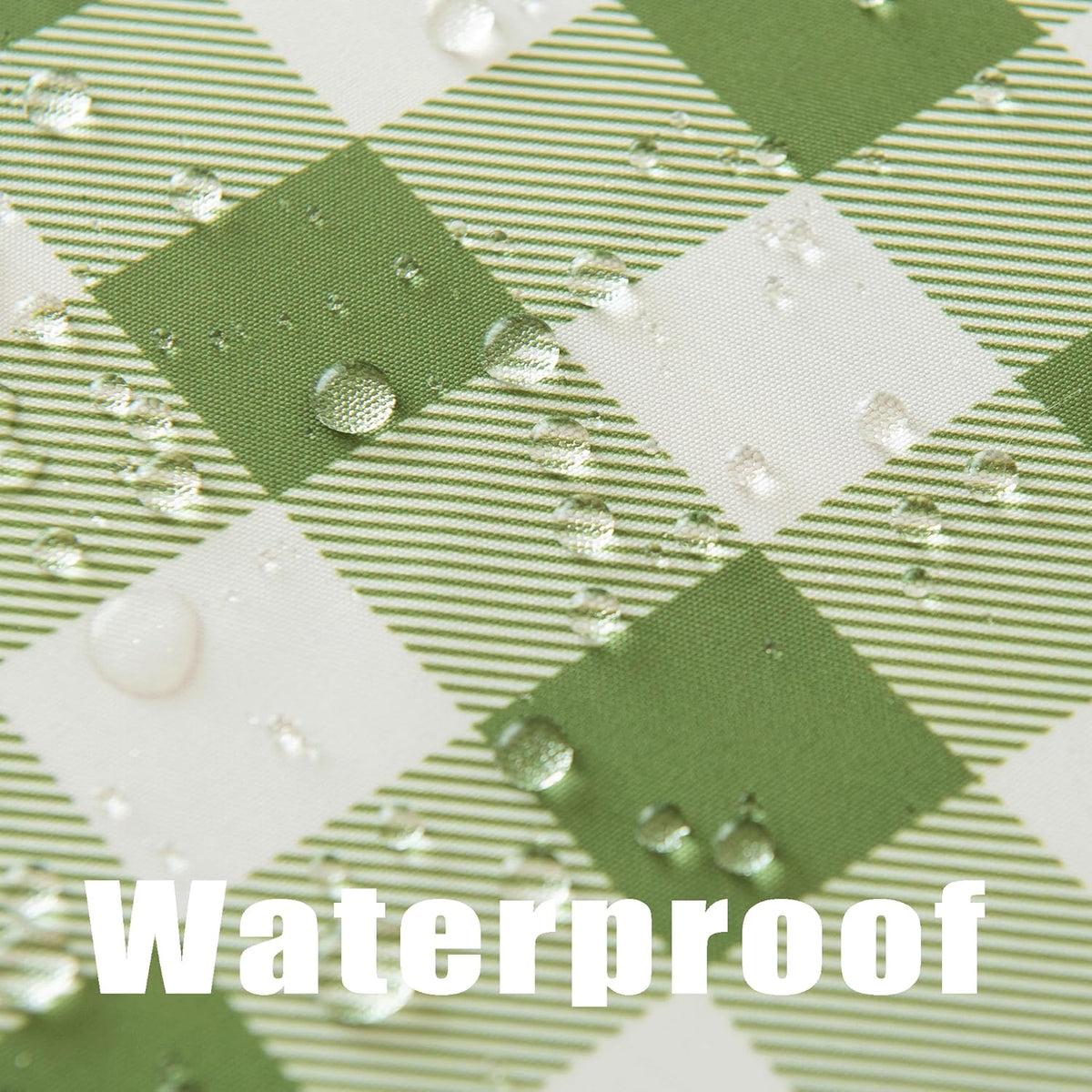 Waterproof Plaid Tablecloth Fabric - Square 58x58 Inch Classic Gingham Checker Table Cloth for Indoor/Outdoor Use - Buffalo Table Cover for Picnics, BBQs, and Parties