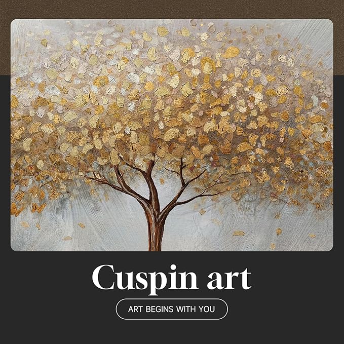 Gold Framed Tree of Life Wall Art, Large Modern Canvas Prints Paintings Artwork