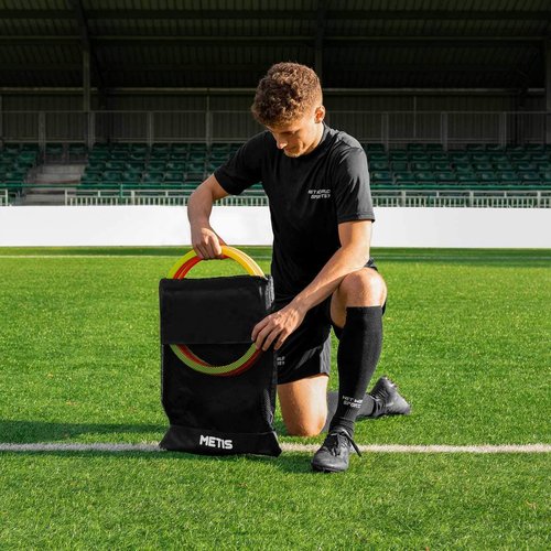 FORZA Agility Rings - 12 Pack Speed & Agility Training Equipment for Athletes | 10 Color Options