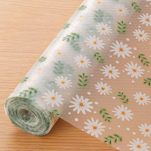INNOLITES Shelf Liner – Cabinet & Drawer Liner Non-Adhesive – Waterproof Oil-Proof – Durable EVA with Floral for Kitchen Cabinets Refrigerator – BPA-Free, Easy to Cut 11.8" x 118"