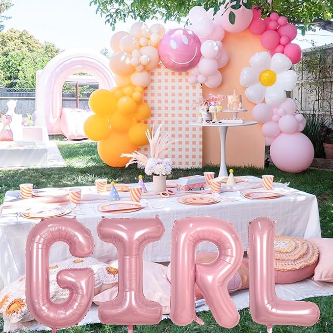 Pastel Pink W Balloon, 40 Inch Giant Baby Pink Mylar Helium Foil Letter W for Girls, Self Inflating Alphabet W Birthday Balloon for Women Anniversary Baby Shower Princess Party Decorations Supplies