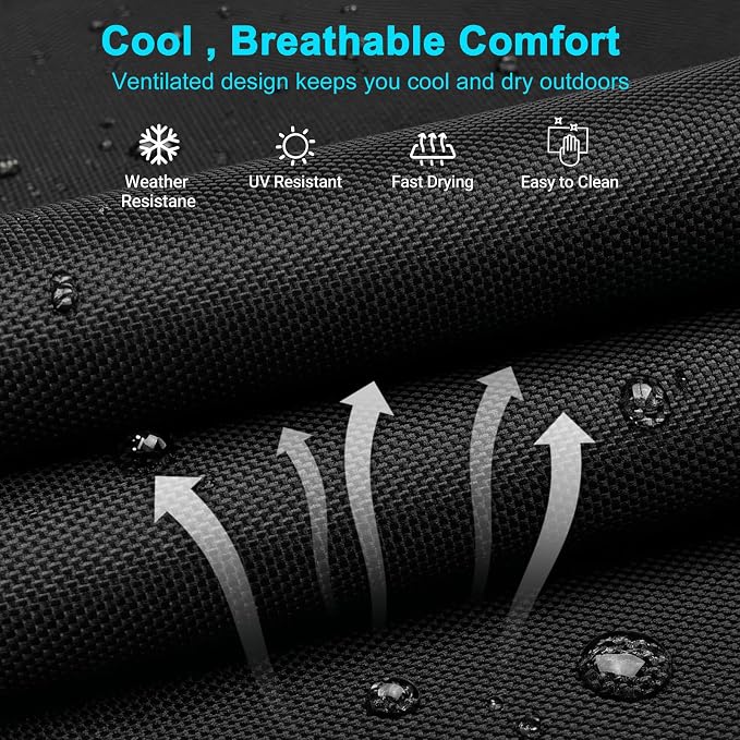 ABORON Tanning Chairs, 2 Pack, 5-Position Padded Folding Loungers | Set of 2 folding chaise lounges with 5-position backs, padded mats and pillows; supports up to 500 lb per chair.