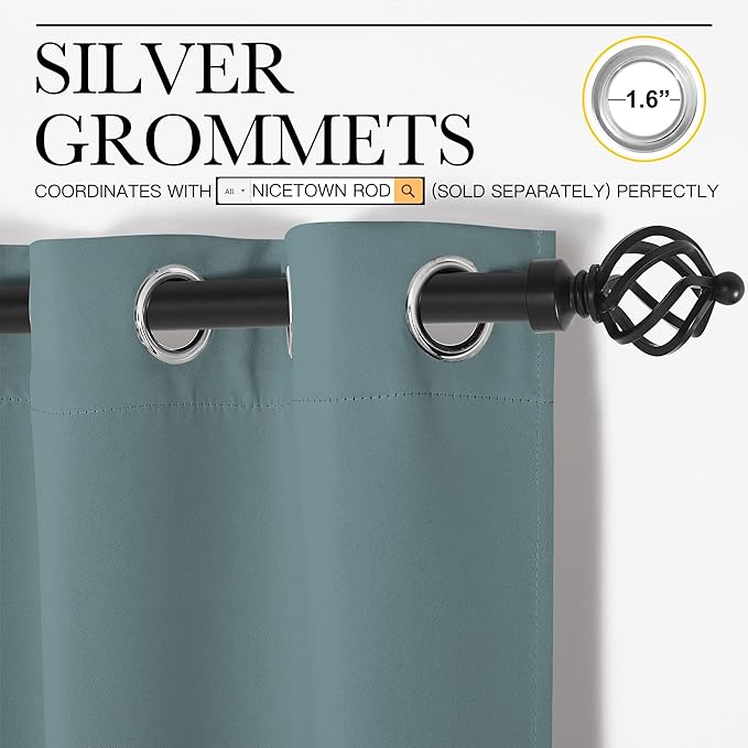 NICETOWN Modern Blackout Curtains Noise Reducing
