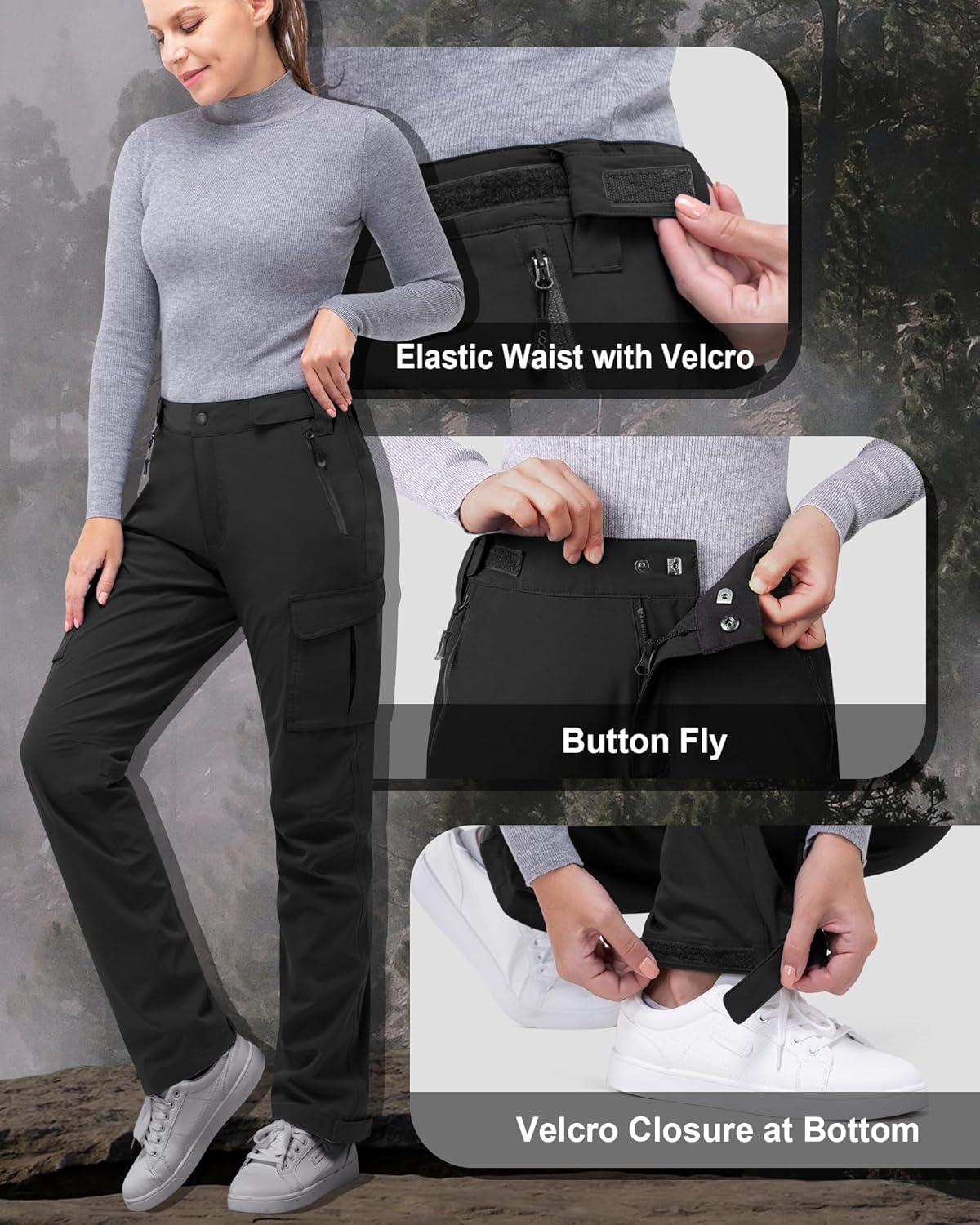 Skiennix Women's Rain Pants - Waterproof & Lightweight Breathable Hiking Overalls | 33,000ft