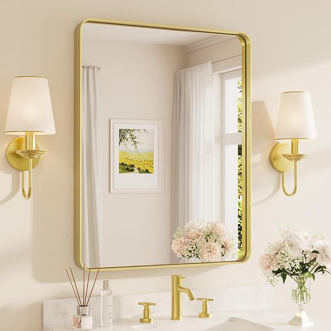 TETOTE Gold Vanity Mirror 28 x 36 Inch