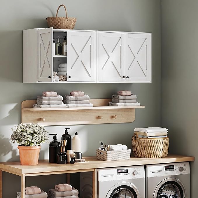 YOURLITE Laundry Cabinet, Medicine Cabinet, Bathroom Kitchen Storage Wall
