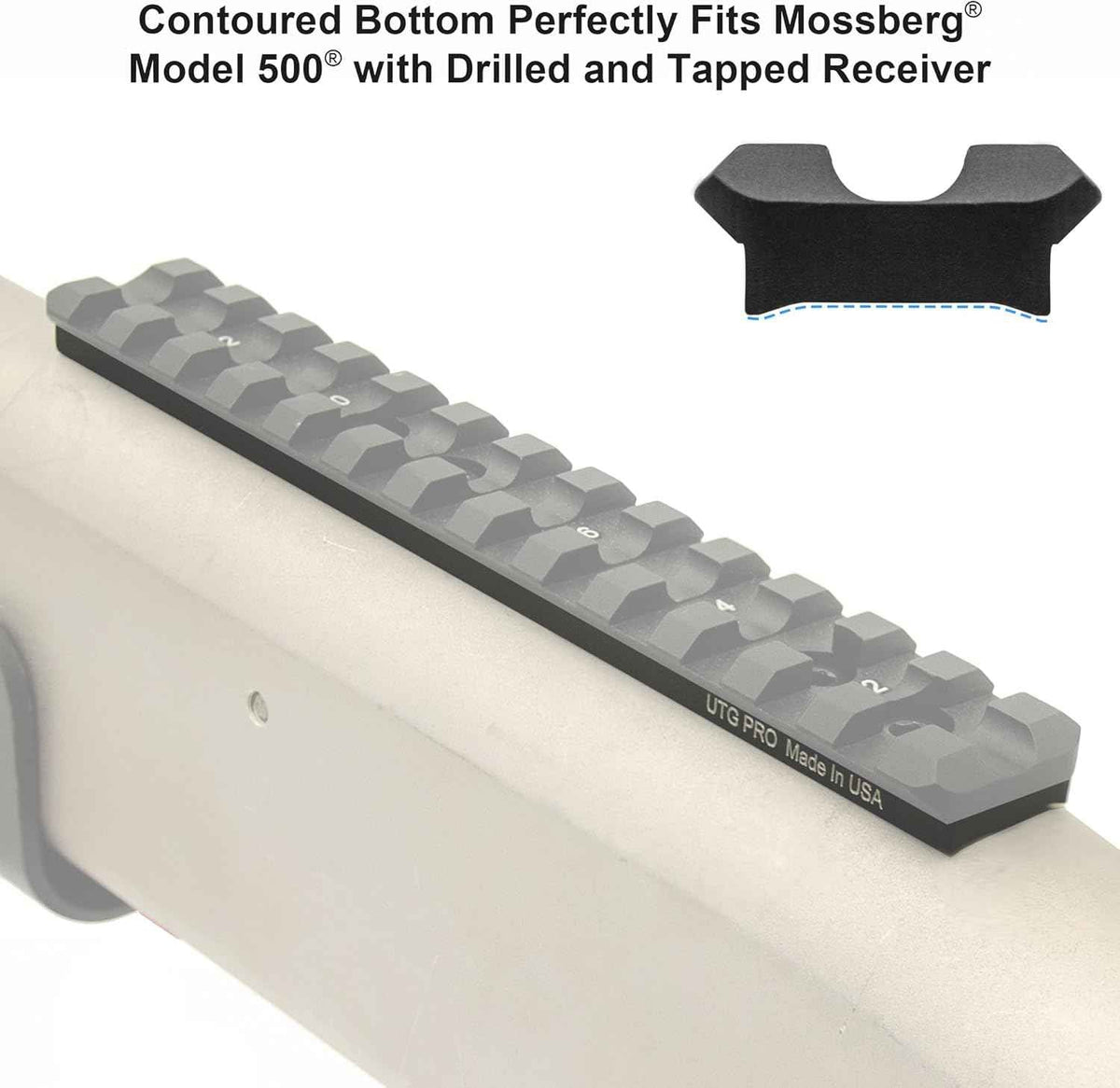 UTG PRO Model 500® Shotgun Picatinny Rail Mount - Made in USA, Durable & Reliable