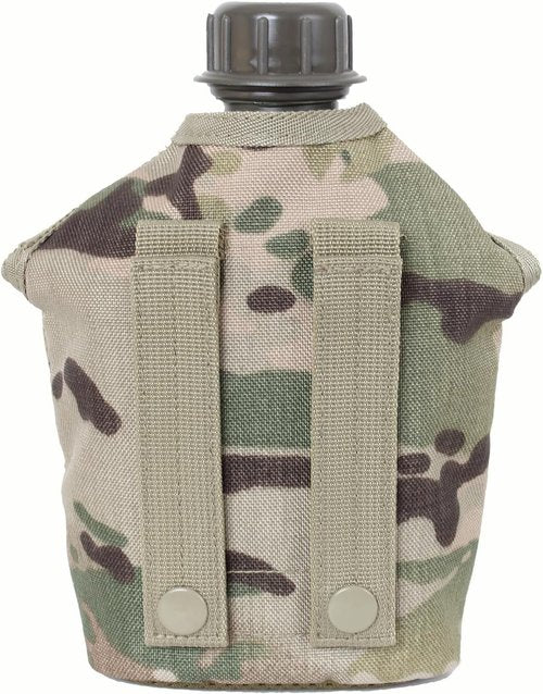 1 Quart MOLLE Canteen Pouch - Essential Camping Hydration Accessory, MultiCam