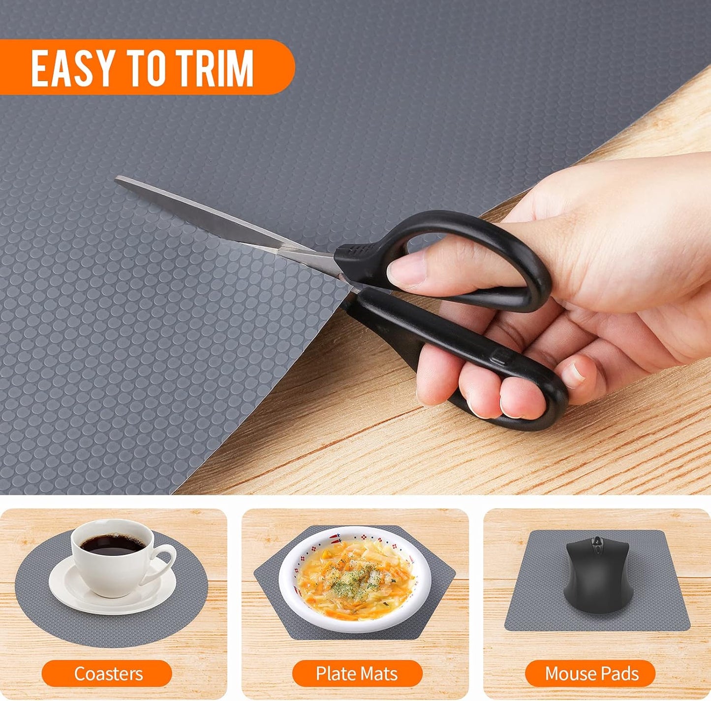 Shelf Liners for Kitchen Cabinets Non-Slip Drawer Liner Non Adhesive Cupboard Mat EVA Material Refrigerator Mats Fridge Liner Washable for Shoerack, Storage and Desks 11.8 x 393.7 Inches