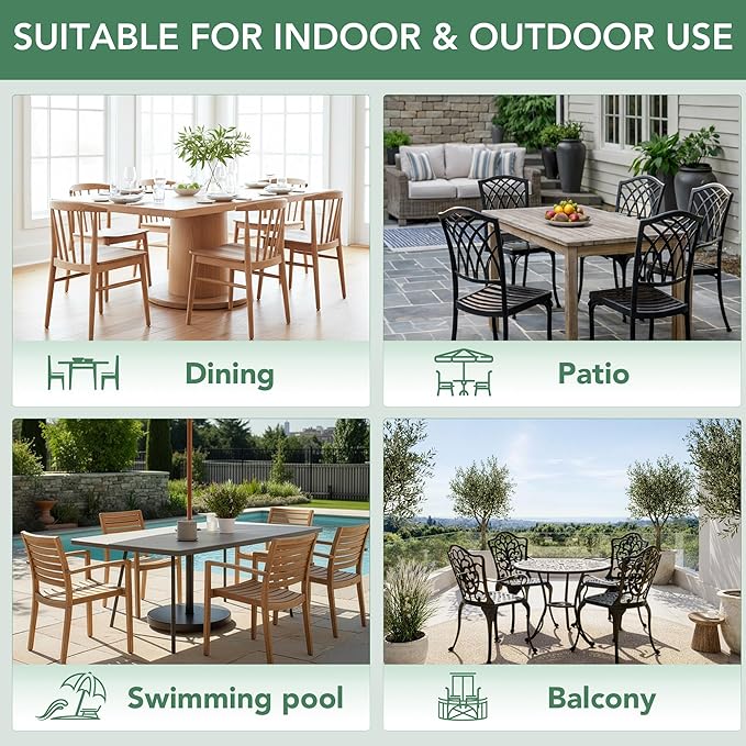 Outdoor Chair Cushions Set of 2: Waterproof & Fade Resistant Patio Furniture Cushions - 19 x 19 x 2 Inch Non Slip Round Corner Seat Cushion Pads with Removable Cover for Garden Yard Lawn, Burgundy
