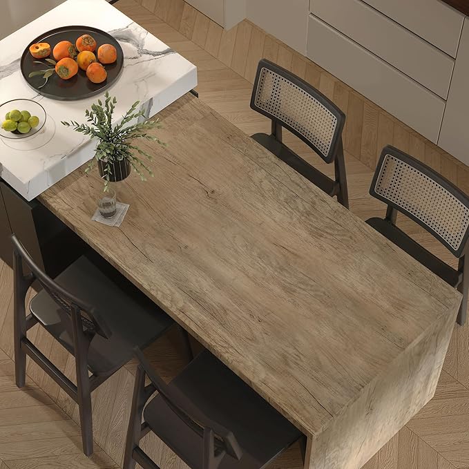 Brown Wood Contact Paper for Cabinets Drawers Wood Grain Vinyl Wrap 3D Wood